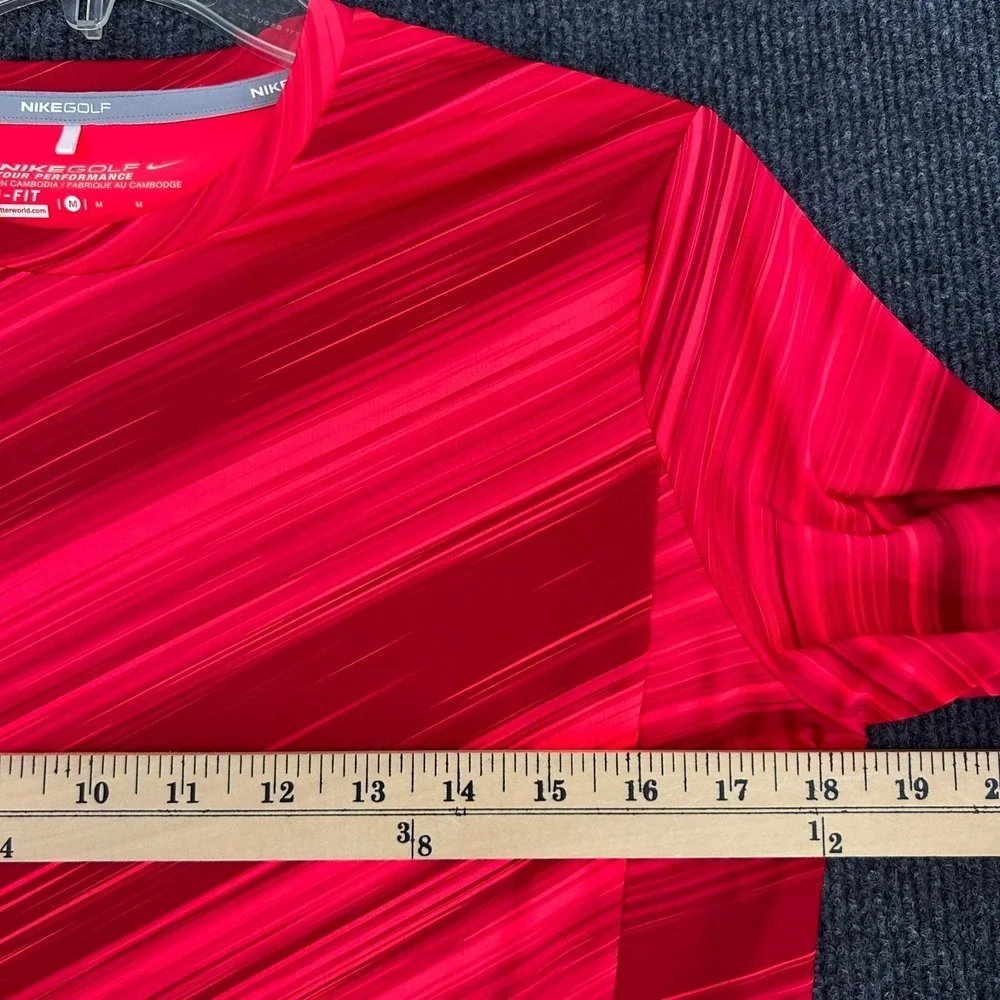 NIKE Golf Tour Performance Dri-Fit Women's Shirt Medium Long Sleeve Red - Picture 4 of 10